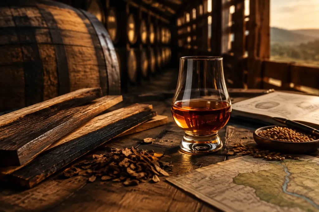 Unbranded bourbon editorial scene for RD1 French Oak Bourbon: What’s Behind the Red Label